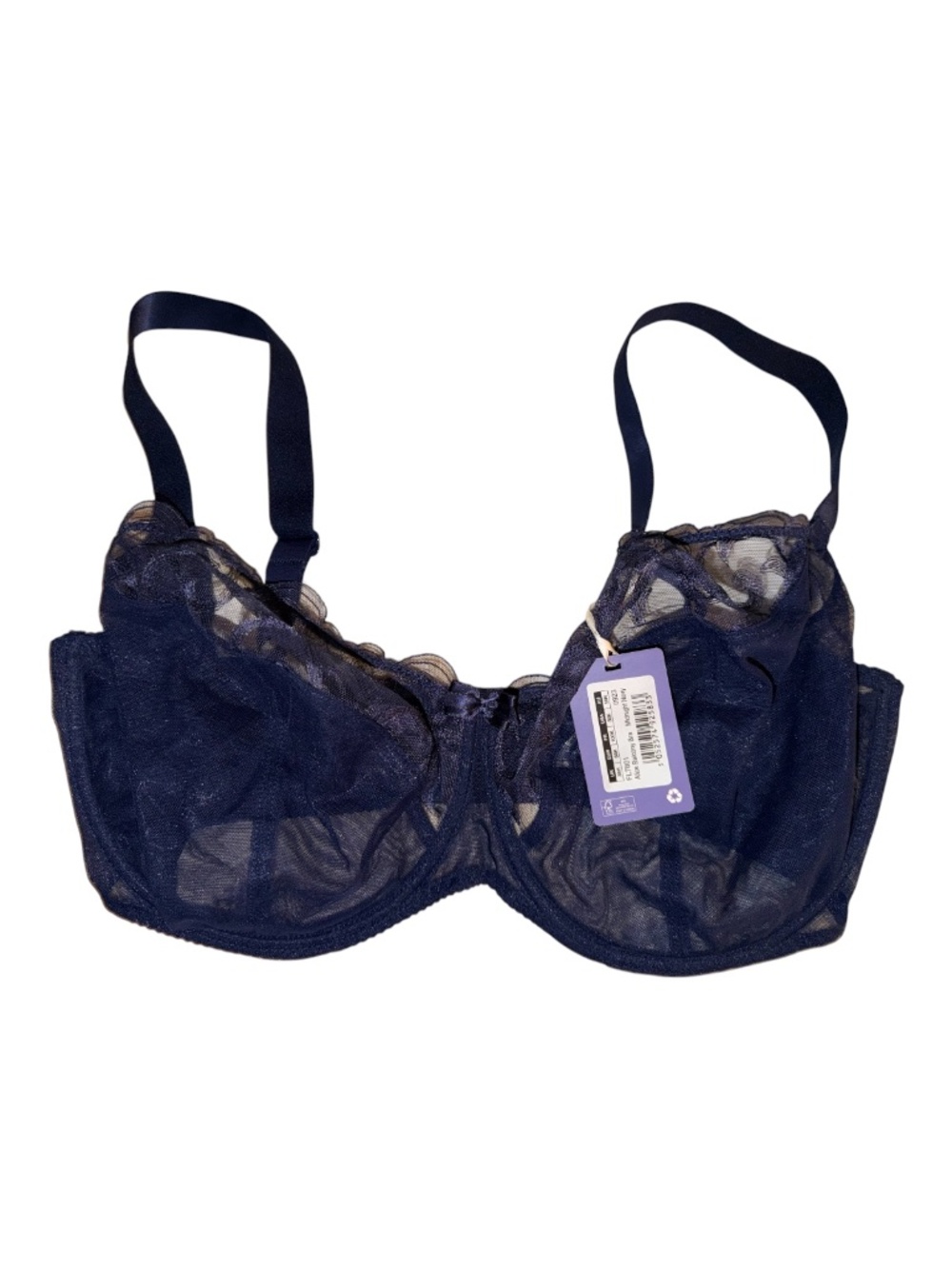 NWT Flirtelle Alice Balcony Bra Navy 38K